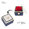 Rotating Rose Box With Heart Necklace